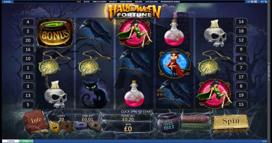Halloween Fortune slot gameplay