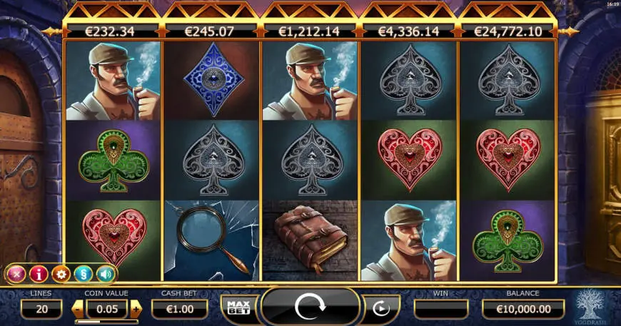 Holmes and the Stolen Stones slot gameplay