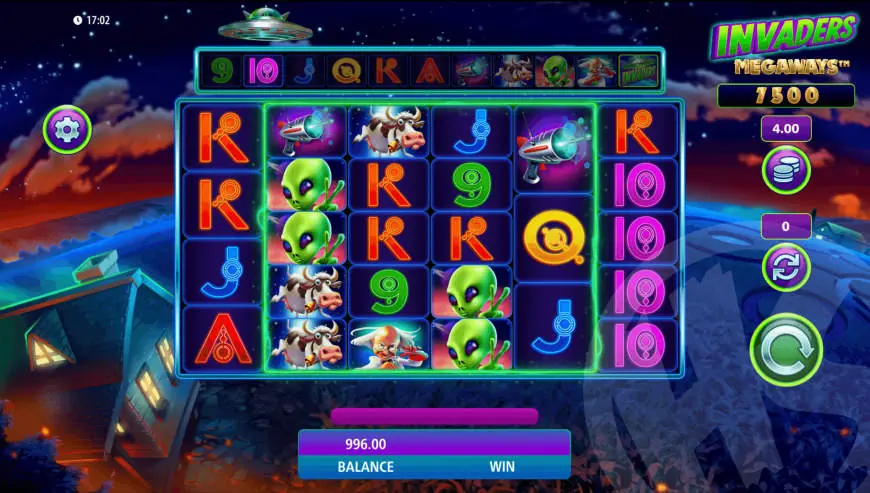 Invaders Megaways slot gameplay