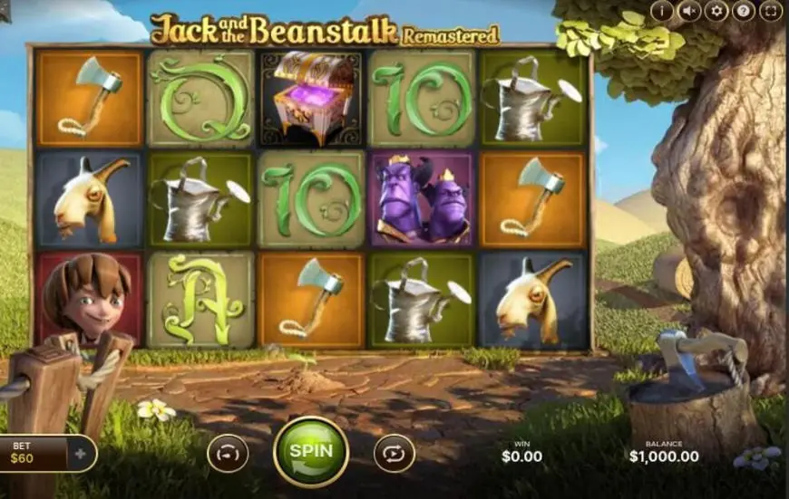 Jack and the Beanstalk Remastered slot gameplay