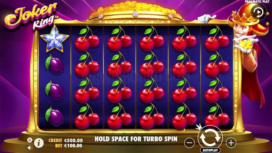 Joker King slot gameplay