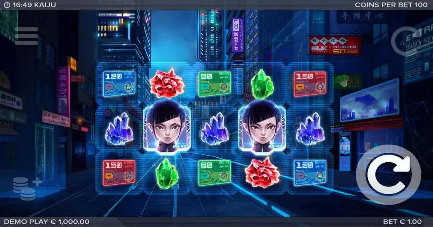 Kaiju slot gameplay