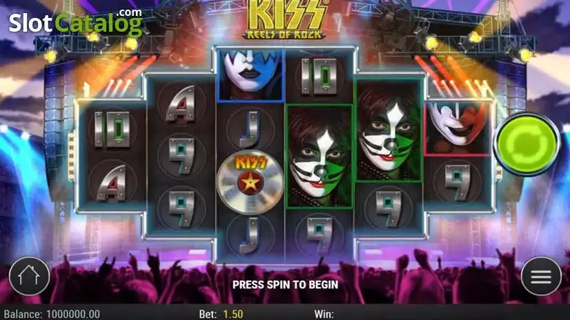 KISS: Reels of Rock slot gameplay