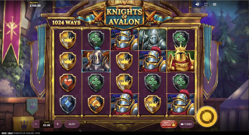 Knights of Avalon slot gameplay