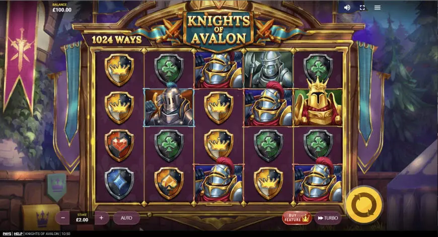 Knights of Avalon slot gameplay