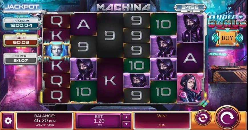 Machina slot gameplay
