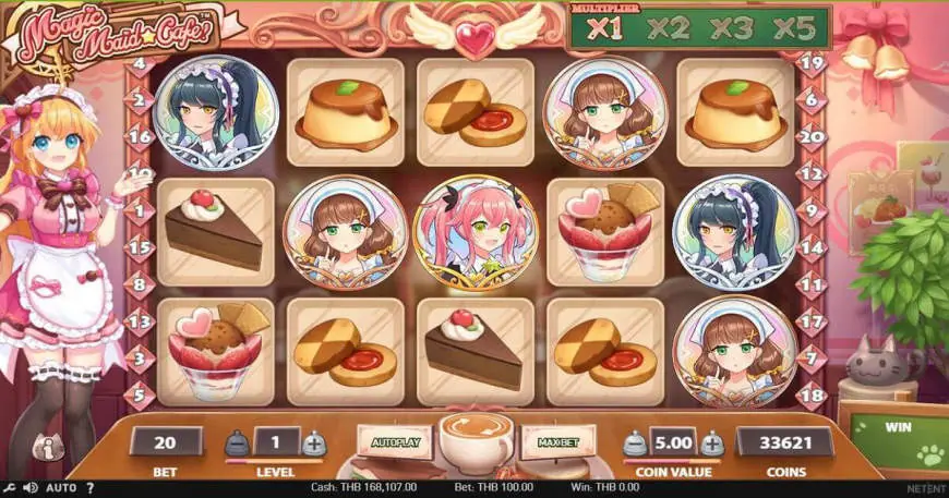 Magic Maid Cafe slot gameplay