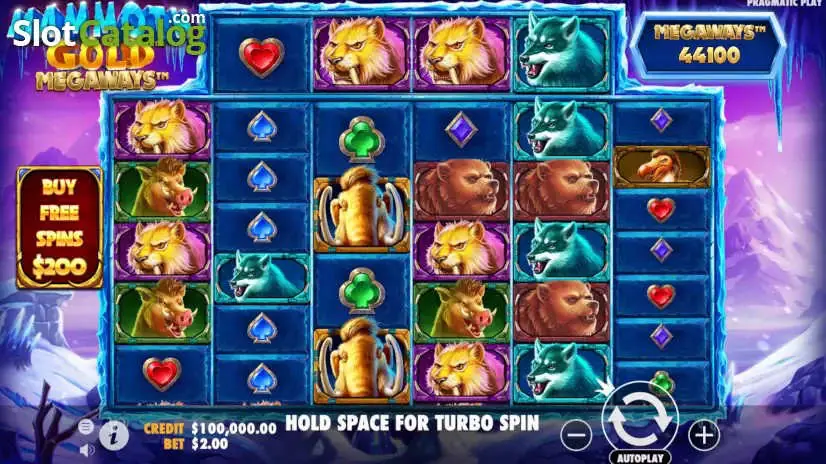 Mammoth Gold Megaways slot gameplay