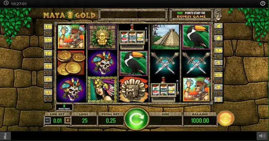 Maya Gold slot gameplay