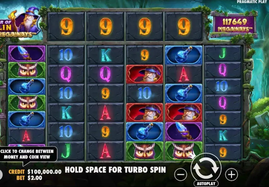 Power of Merlin Megaways slot gameplay