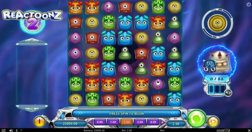 Reactoonz 2 slot gameplay