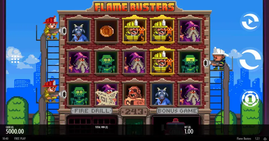 Roasty McFry and the Flame Busters slot gameplay
