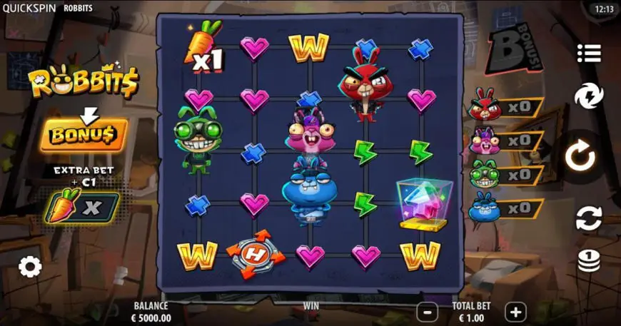 Robbits slot gameplay