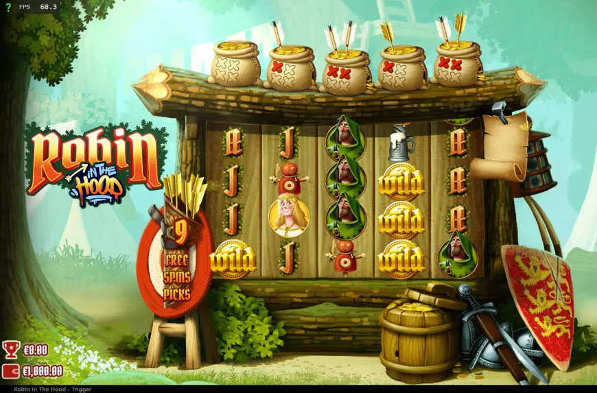 Robin in the Hood slot gameplay