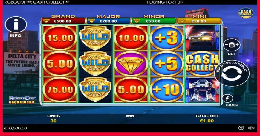RoboCop: Cash Collect slot gameplay