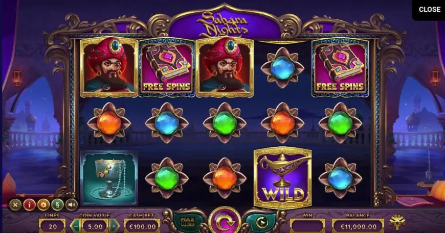 Sahara Nights slot gameplay