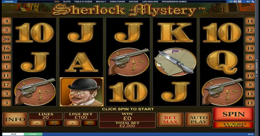 Sherlock Mystery slot gameplay