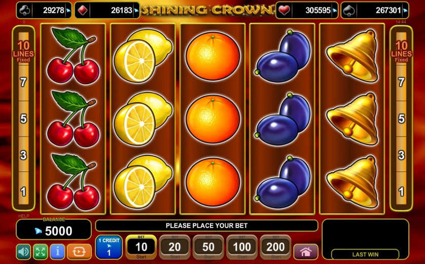 Shining Crown slot gameplay