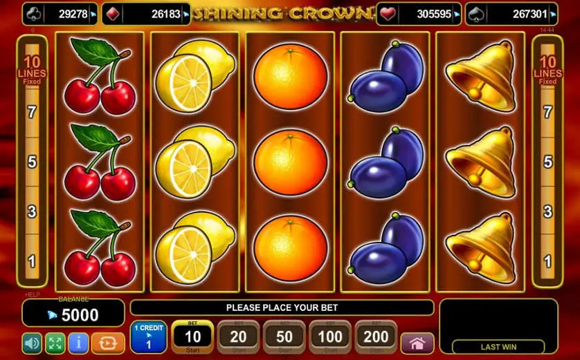 Shining Crown slot gameplay