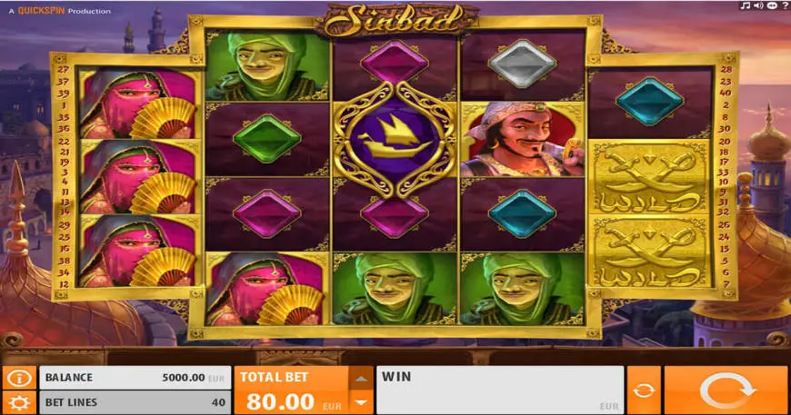 Sinbad slot gameplay