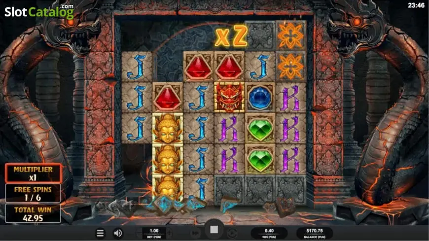 Temple Tumble Megaways slot gameplay