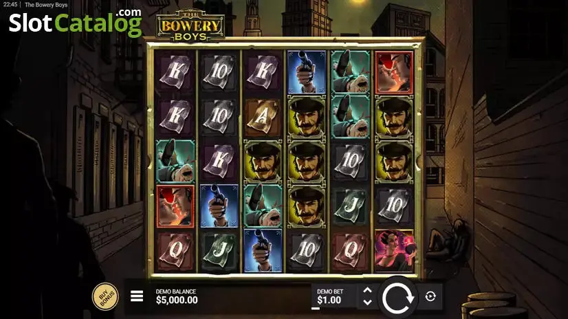 The Bowery Boys slot gameplay