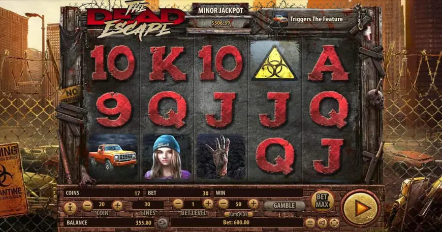 The Dead Escape slot gameplay