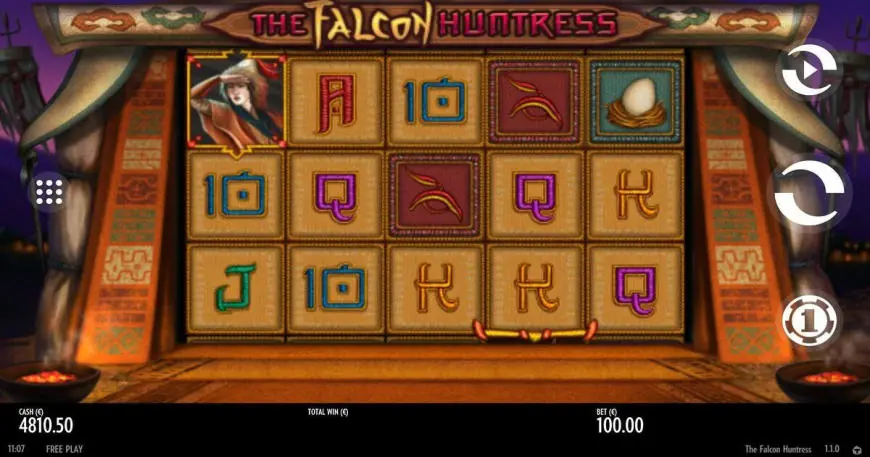 The Falcon Huntress slot gameplay