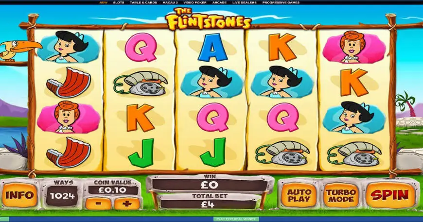The Flintstones slot gameplay