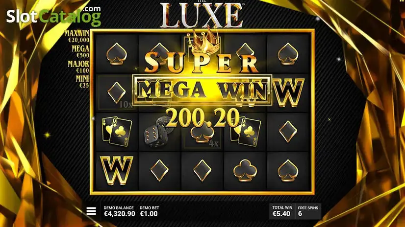 The Luxe slot gameplay