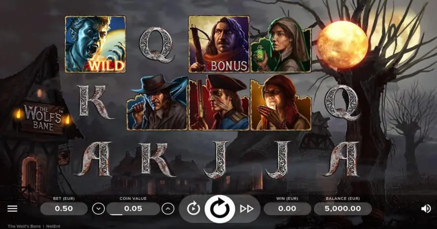 The Wolf’s Bane slot gameplay