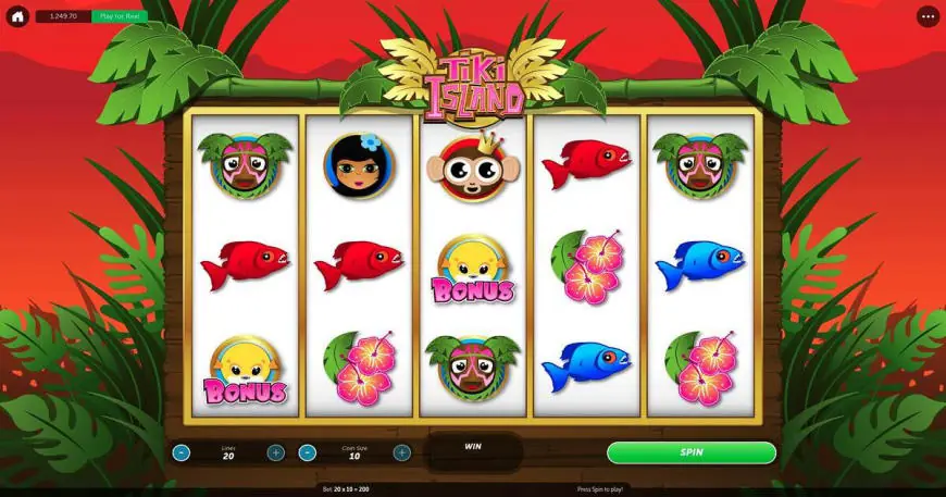 Tiki Island slot gameplay