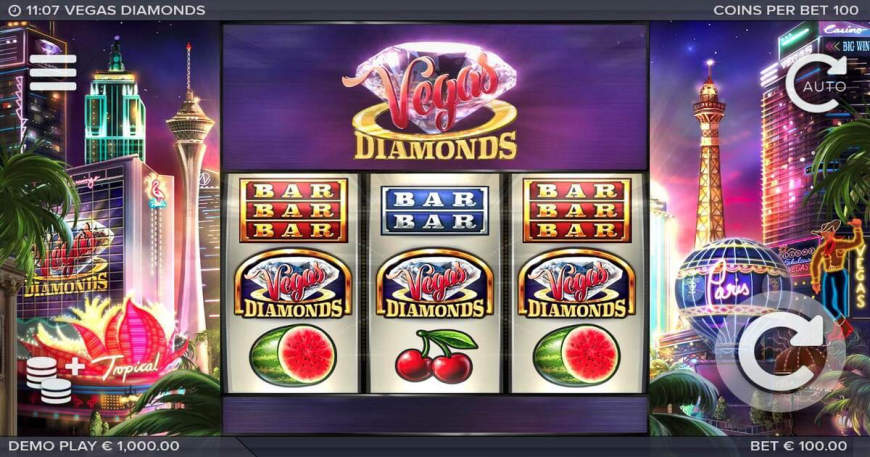 Vegas Diamonds slot gameplay