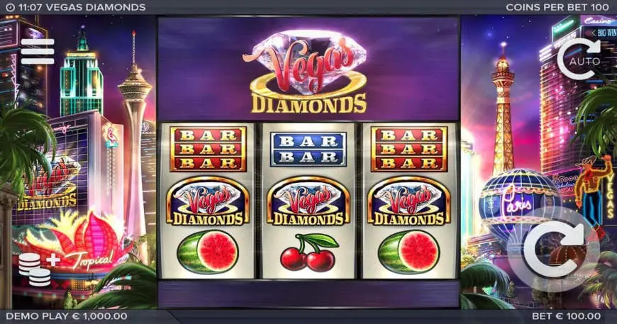 Vegas Diamonds slot gameplay