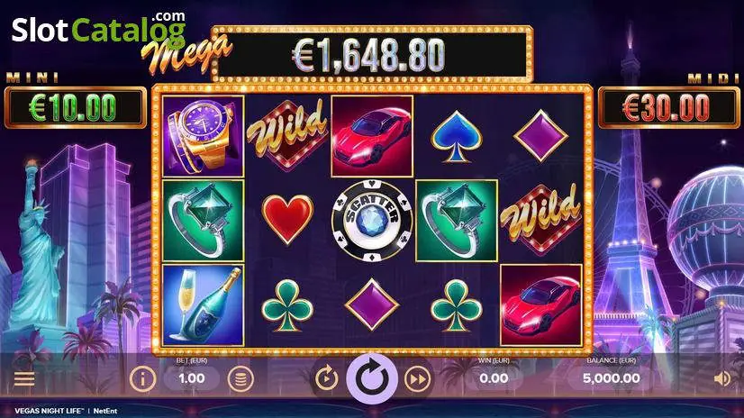 Vegas Night Life slot gameplay