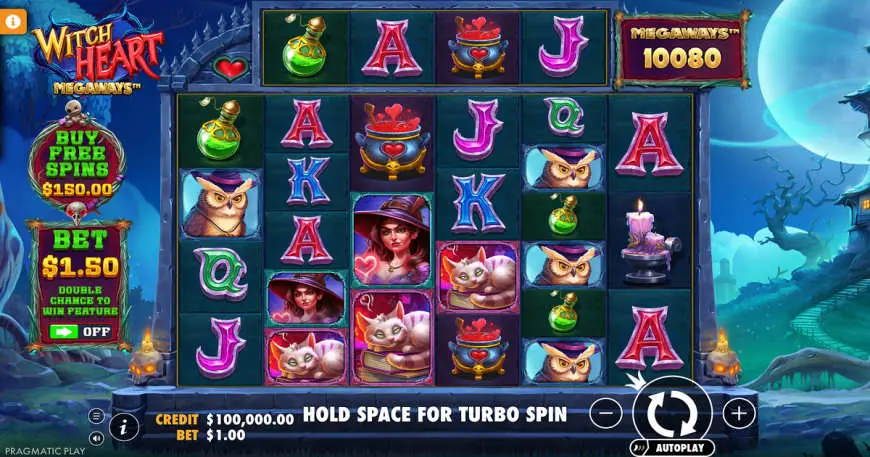 Witch Heart Megaways slot gameplay