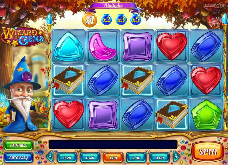 Wizard of Gems slot gameplay
