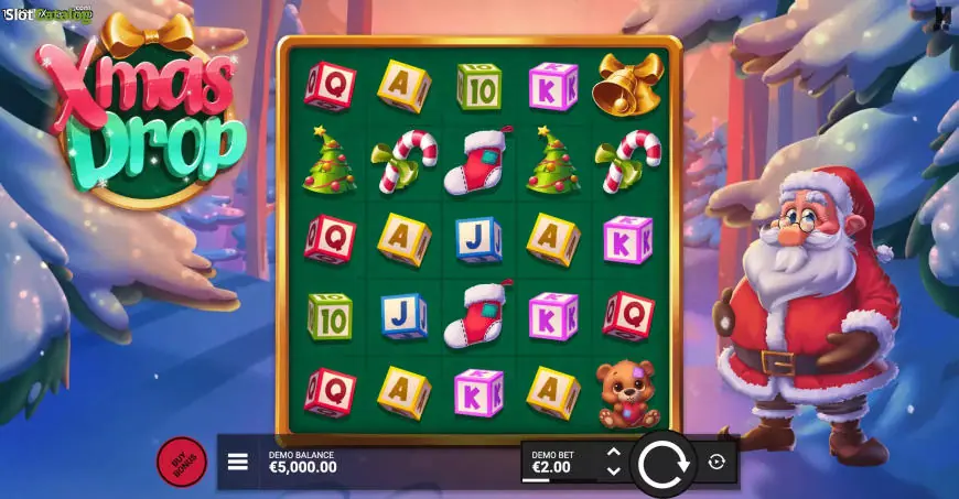 Xmas Drop slot gameplay