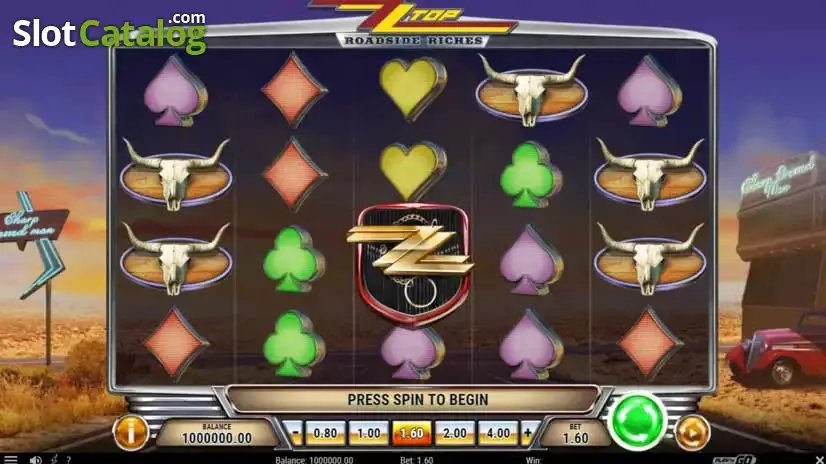 ZZ Top Roadside Riches slot gameplay