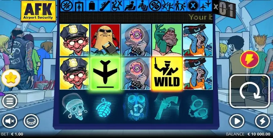 AFK Airport Security slot gameplay