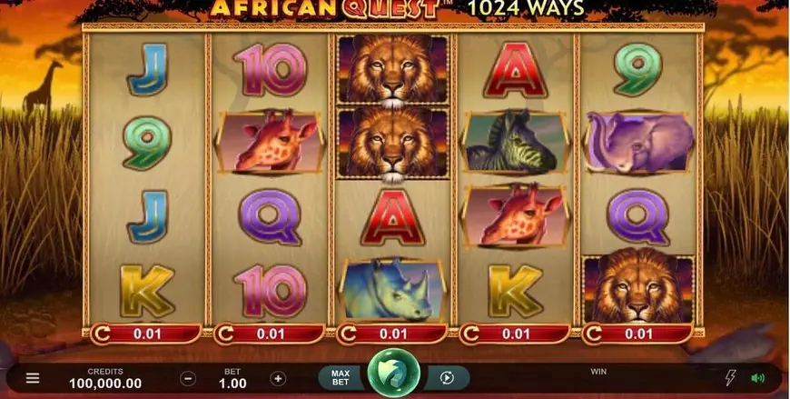 African Quest slot gameplay