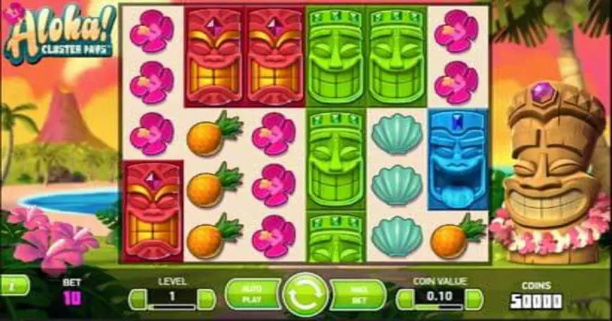 Aloha! Cluster Pays slot gameplay screenshot