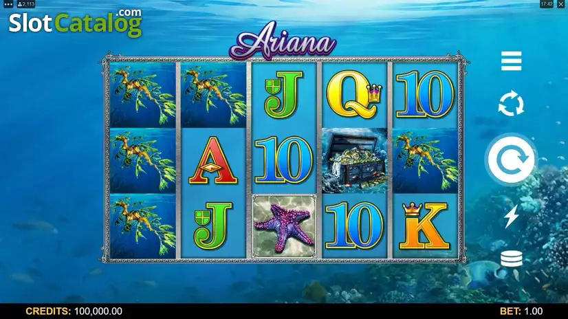 Ariana slot gameplay screenshot