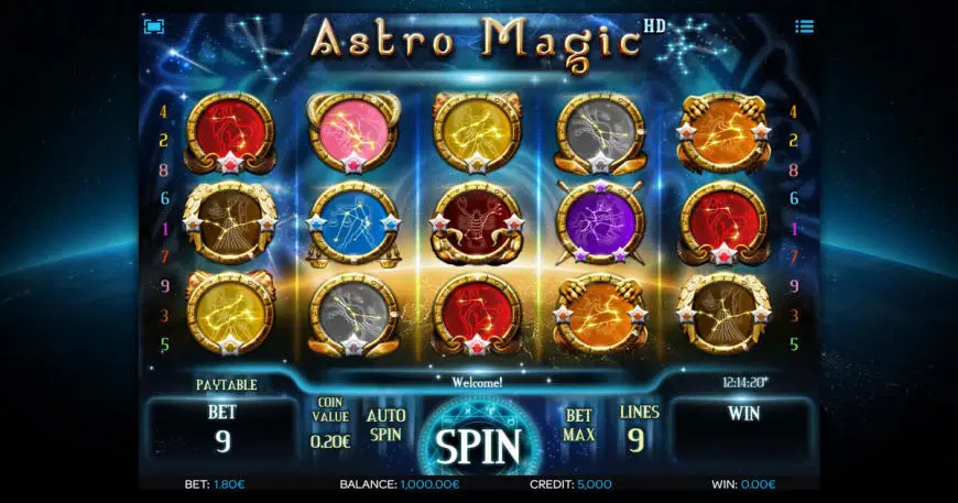 Astro Magic slot gameplay screenshot
