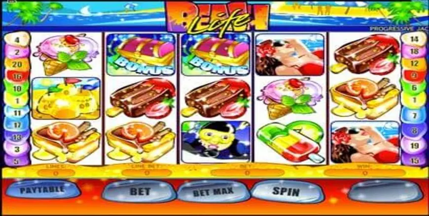 Beach Life by Playtech slot gameplay