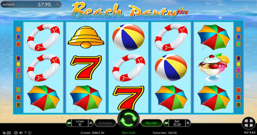 Beach Party Hot slot gameplay