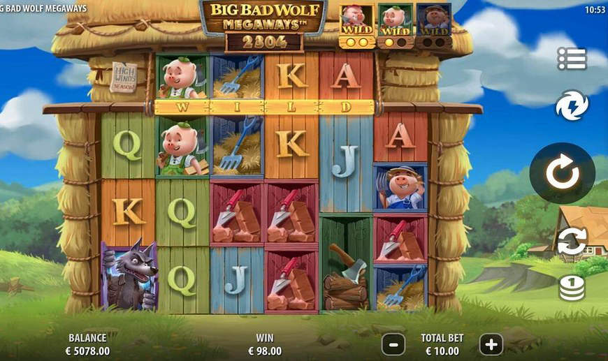 Big Bad Wolf Megaways slot gameplay