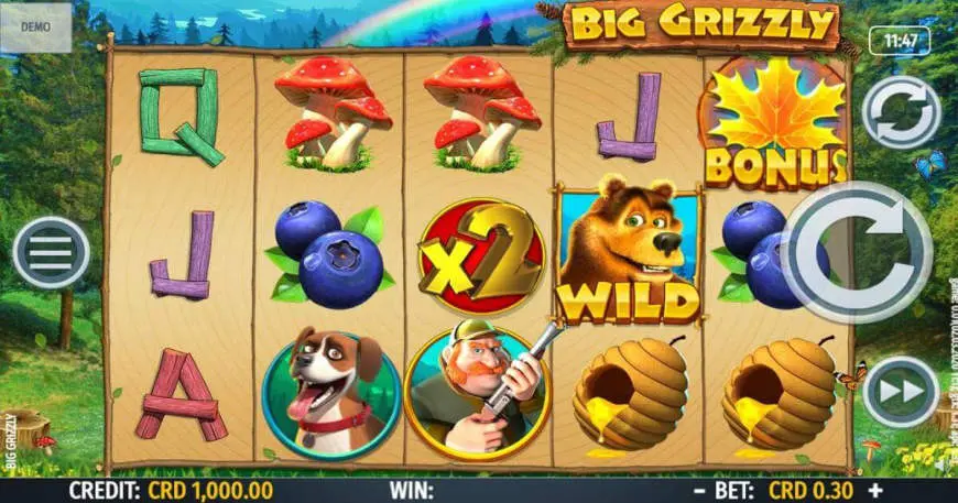 Big Grizzly slot gameplay screenshot