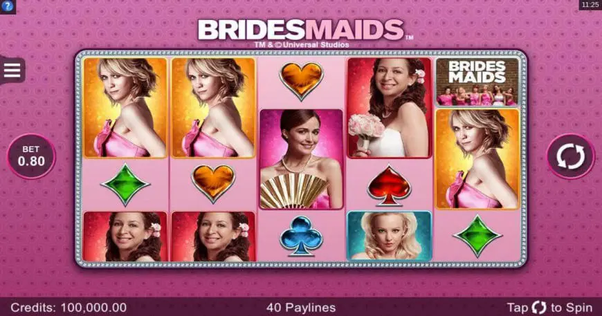 Bridesmaids slot gameplay screenshot