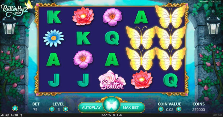 Butterfly Staxx 2 slot gameplay